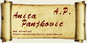 Anita Panjković vizit kartica